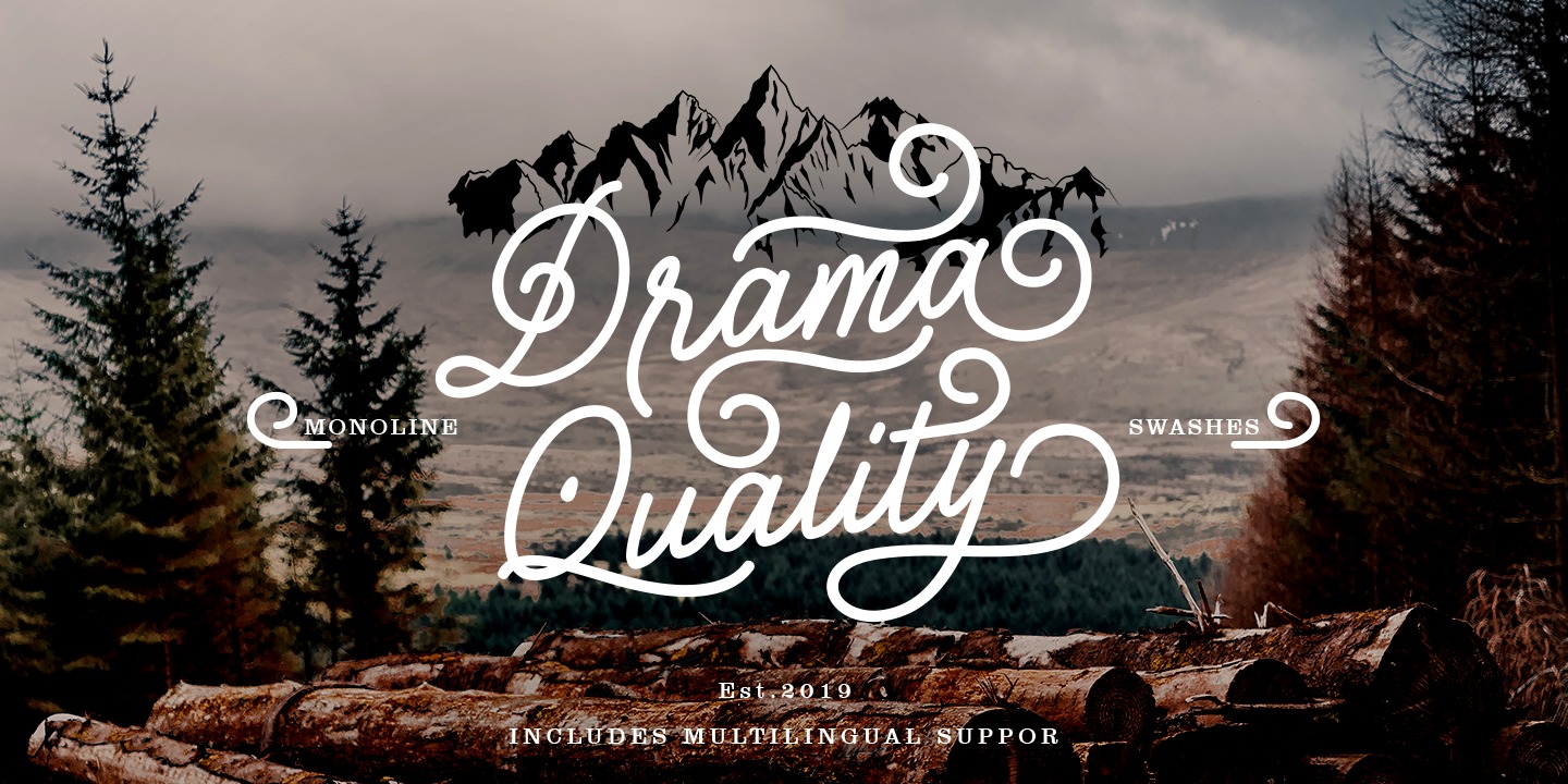 Drama Quality Regular Font preview